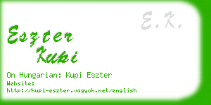 eszter kupi business card